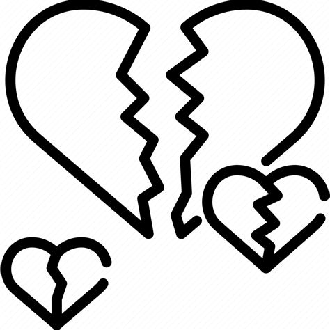 Break Broken Heart Heartbreak Up Valentine Icon Download On