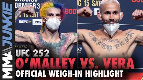 Sean O Malley Marlon Vera Co Main Event Official Ufc Weigh In