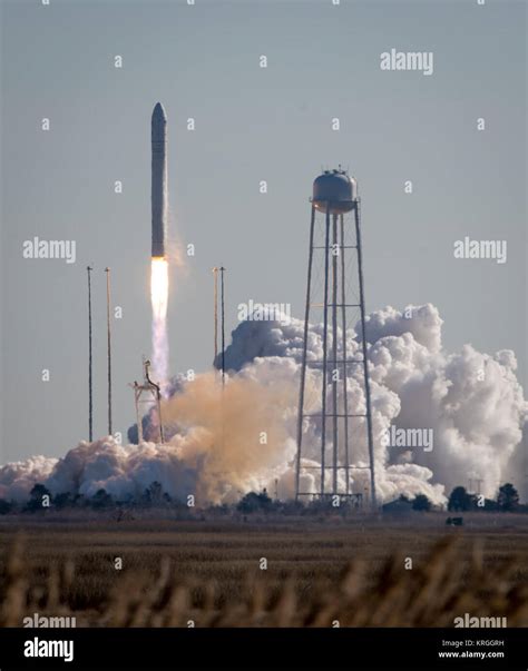 An Orbital Sciences Corporation Antares Rocket Is Seen As It Launches