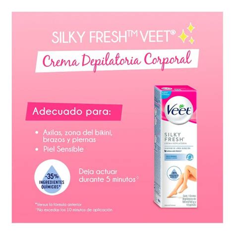 Crema Depilatoria Veet Silky Fresh Piel Sensible 100 Ml Bodega