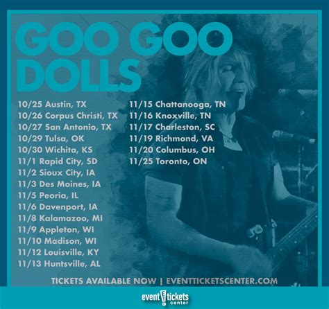 Goo Goo Dolls Announce Fall Tour Dates Goo Goo Dolls Sioux City