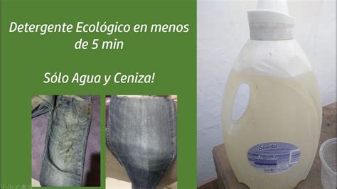 Lejía de Ceniza Detergente ecológico Zerowaste DIY detergente para