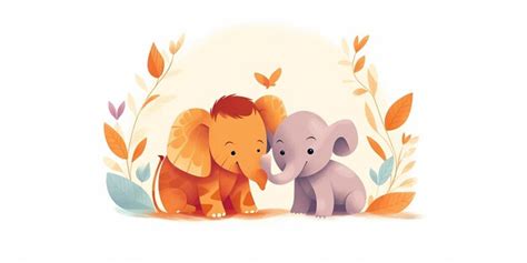 Premium AI Image | Elephant couple vector