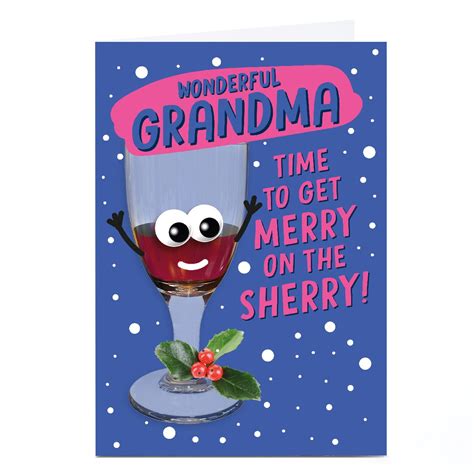 Buy Personalised Bangheads Christmas Card Merry On The Sherry For Gbp 229 Card Factory Uk