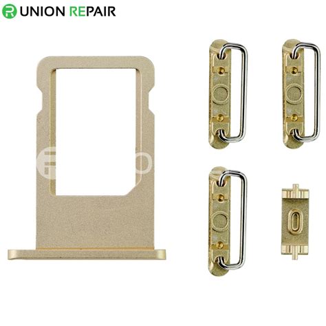 Replacement For Iphone 6 Side Buttons Set With Sim Tray Gold