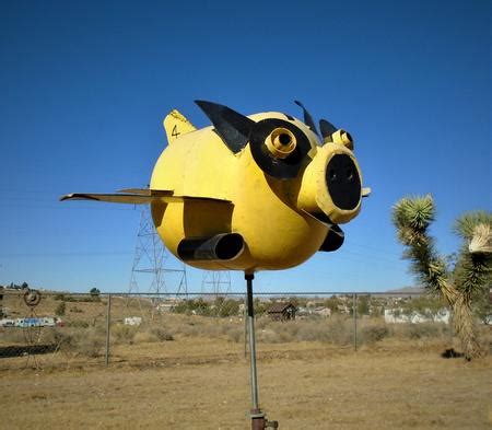 Flying Pig Metal Sculptures