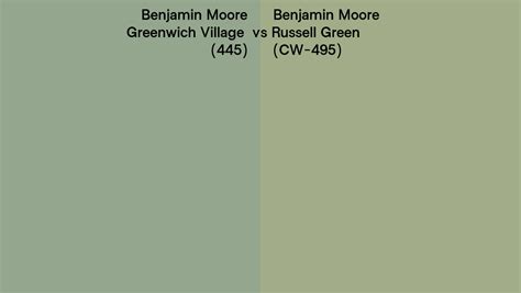 Benjamin Moore Greenwich Village Vs Russell Green Side By Side Comparison