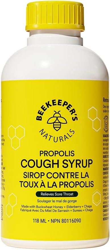 Propolis Honey Cough Syrup Daytime For Adults By Beekeeper S Naturals Elderberry Bee