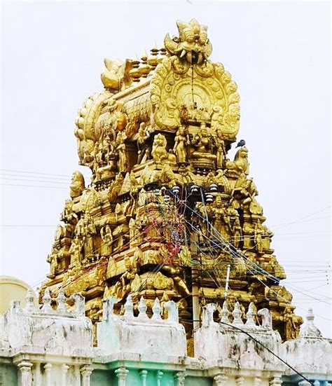 Image Kamakshi Amman Temple With Golden Roof Kanchipuram