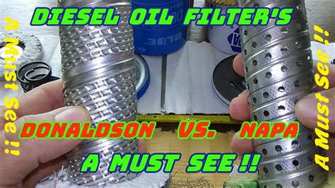 Napa Gold Oil Filter Cut Open Donaldson Oil Filter Cut Open Blue