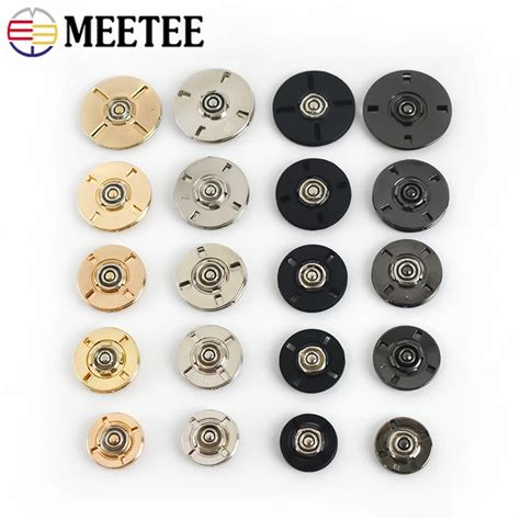 10sets Meetee 10 25mm Metal Snap Buttons For Female Coat Bag Invisible