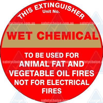 Extinguisher Id Marker Wet Chemical Buy Now Safety Choice Australia