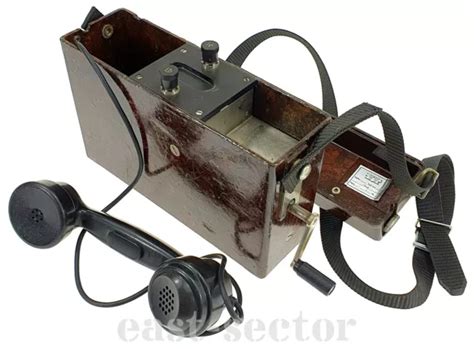 Ericsson Military Vintage Field Bakelit Crank Phone Telephone Sweden