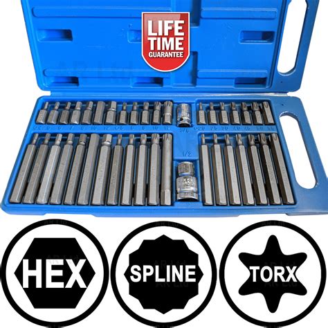 Hex Torx Star Spline Bit Socket Set Grelly Uk