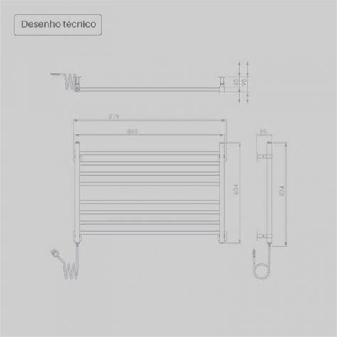 Toalheiro Elétrico Inox Concetto SECCARE Casa do Spa