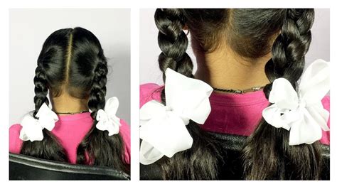 Ribbon Plait For School Hairstyle School Girl Hairstyle Tutorial