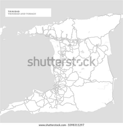 Map Trinidad Tobago Contains Geography Outlines Stock Vector Royalty Free 1098311297