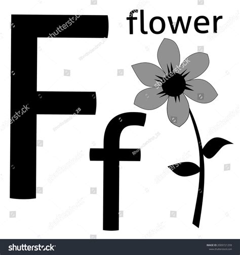 Alphabet Letter F Vector Illustration Suitable Stock Vector Royalty