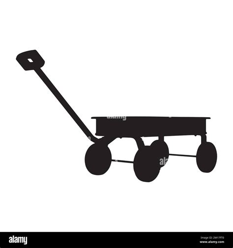 Garden Cart Wagon Art Silhouette Stock Vector Image Art Alamy