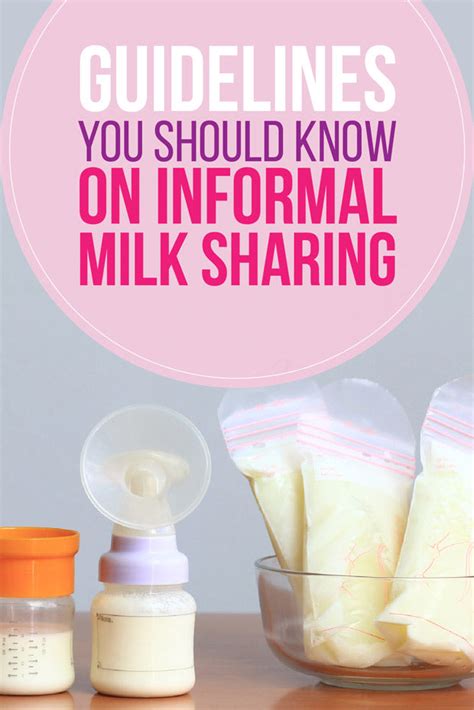 Guidelines For Milk Sharing Mommy Knows Best