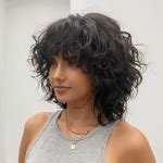 Trendy Shag Haircut Ideas For Curly Long Short Bangs