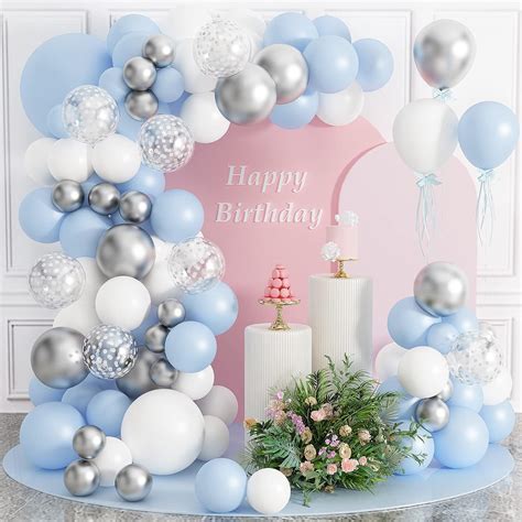 Amazon Baby Blue Balloons Arch Kit Blue Balloon Garland Baby Blue