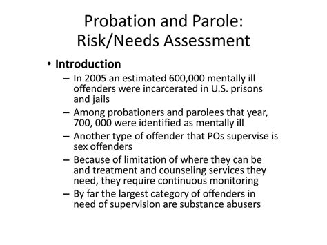 Chapter 12 Offender Supervision Types Of Offenders And Special