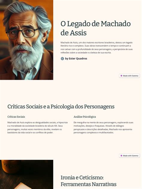 Machado De Assis Influenciado Por - Legado Literário de Machado de Assis | PDF | Sociologia | Psicologia