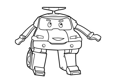 Robocar Poli Coloring Page For Kids Robocar Poli Coloring Pages