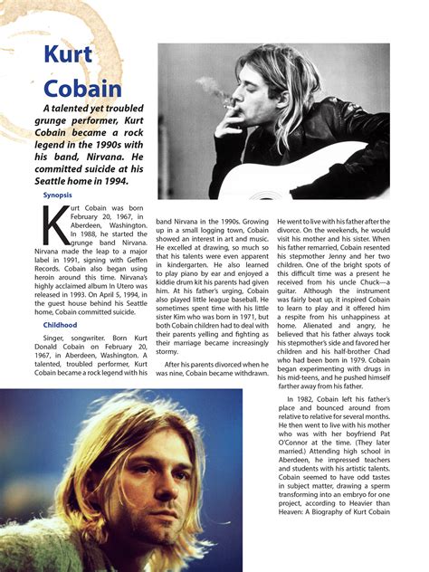 Kurt Cobain Magazine Spread | Behance