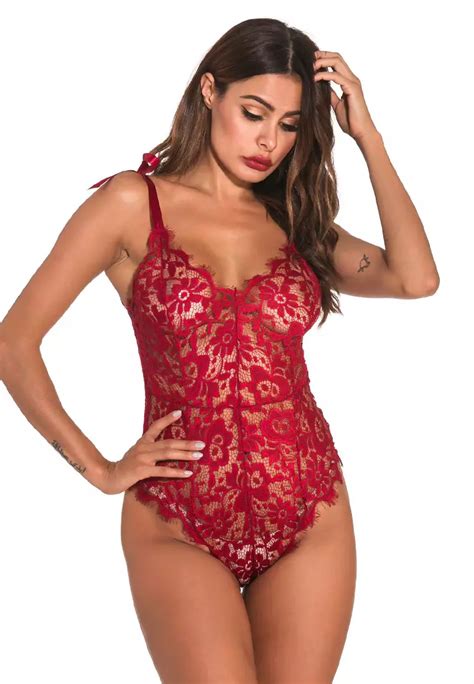 Buy Lycka Ldb4121 Lady One Piece Sexy Lace Bodysuit Pajamas Nightwear