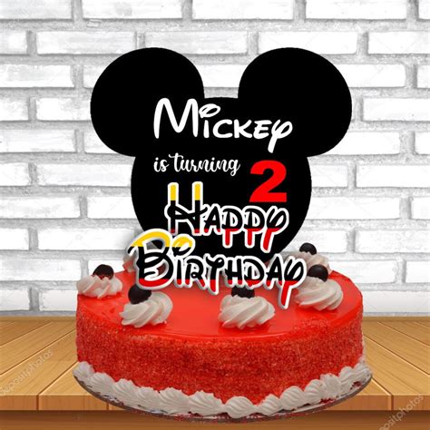 Mickey Mouse Head Cake Topper Disney Mickey Mouse Personalized Etsy