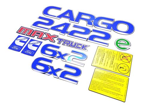 Adesivo Cargo E Max Truck X Emblema Caminh O Kit Kit Decalx