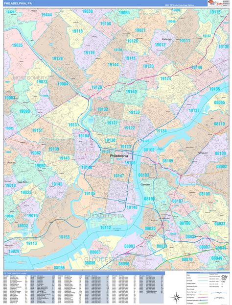 Philadelphia Zip Code Map