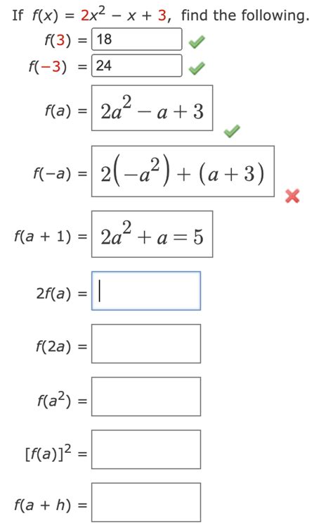 Solved If F X 2x2 − X 3 Find The Following Would