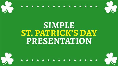 Simple St Patrick S Day Presentation In Apple Keynote Powerpoint Pdf