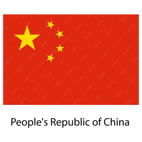 Premium Vector Flag Of The Country Peoples Republic Of China Vector