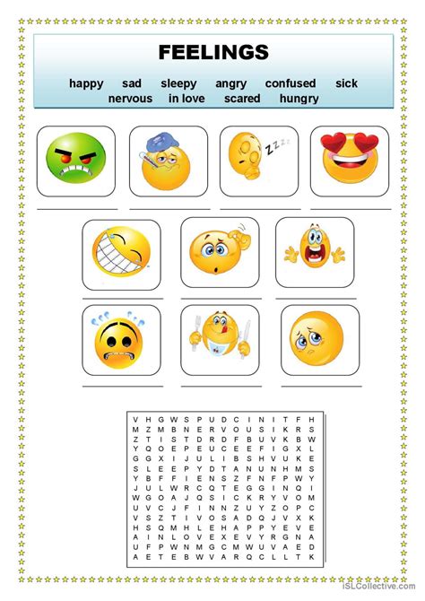 Feelings English Esl Worksheets Pdf And Doc