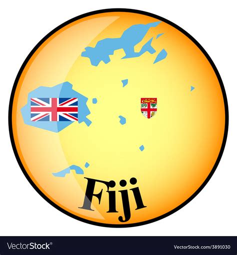 Button Fiji Royalty Free Vector Image Vectorstock