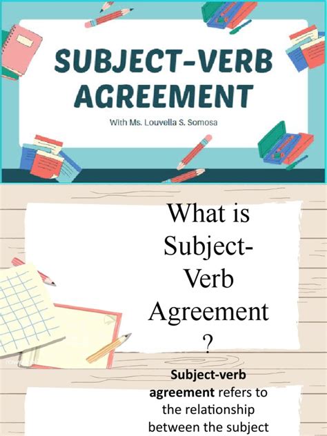 Subject Verb Agreement Download Free Pdf Grammatical Number Verb