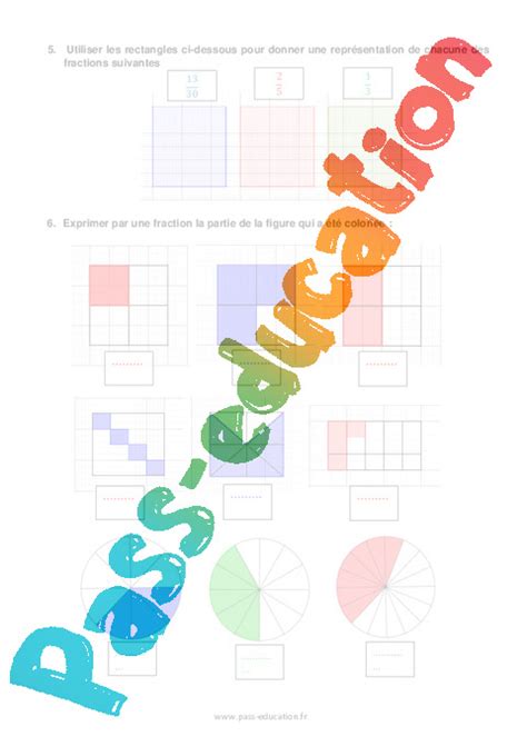 Comprendre La Notion De Fraction Me R Visions Exercices Avec