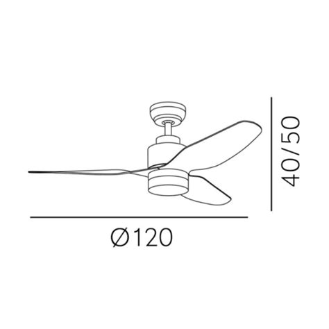 Ventilador GERONA marrón roble 120cm Luceshogar