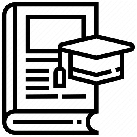 Book Diploma Hat Learning Thesis Icon