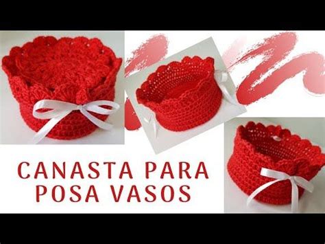 Como Tejer Una Canasta Cesta a Crochet YouTube en 2023 Artesanías