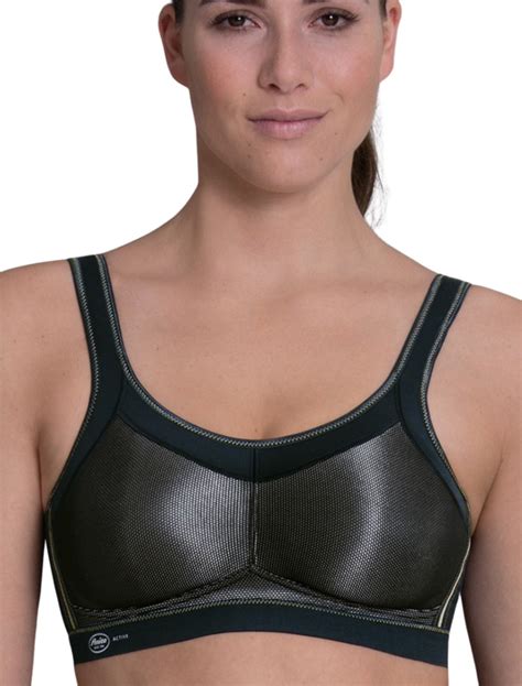 The Anita Active Momentum Wire Free Sports Bra In Black Bras And Honey Usa