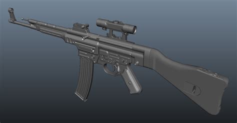 3d Model Mp44 Assault Rifle