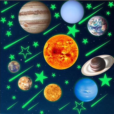 Glow In The Dark Solar System Ceiling Stickers