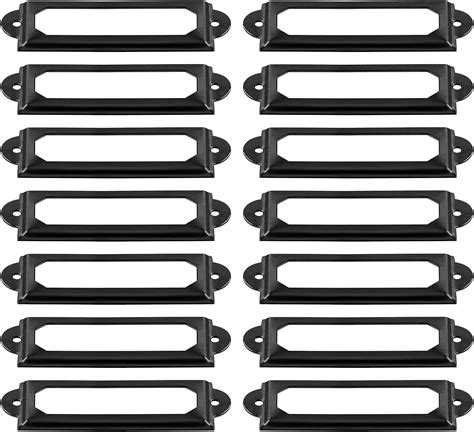 Amazon Suiwotin 60pcs Metal Label Holder Black Metal Library