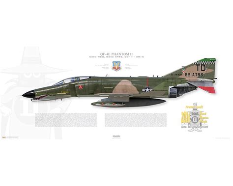 Aircraft Profile Print Of QF 4E Phantom II 53rd WEG 82nd ATRS TD 74