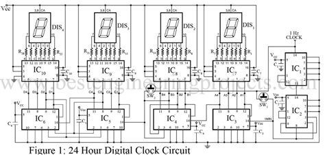 Digital Clock Circuit Diagram Using 555 Timer Digital Clock